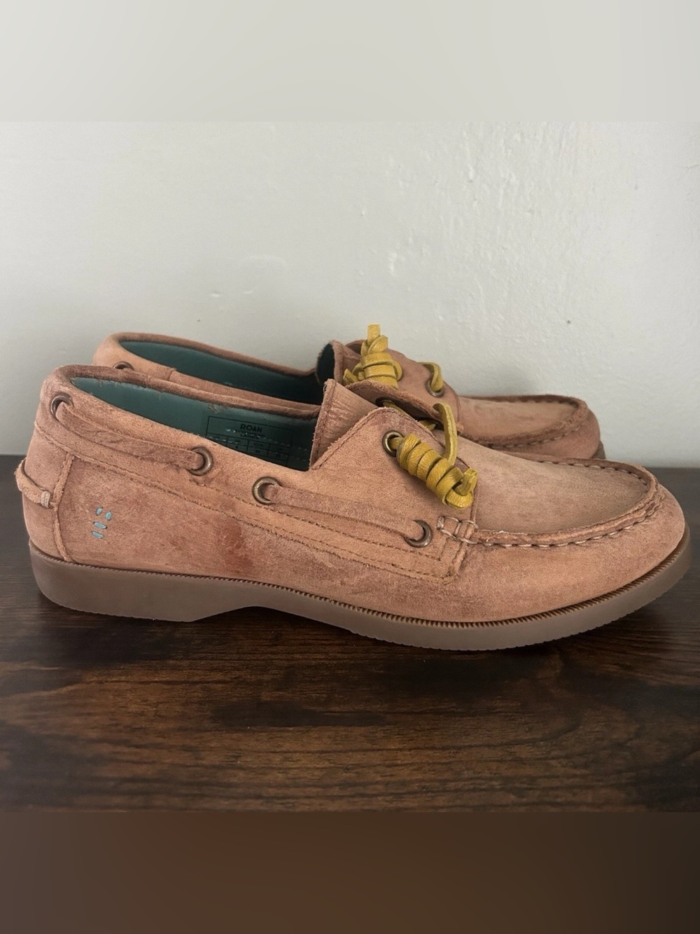Roan by Bed Stu Abide Distressed Leather Boat Shoes Brown Womens Size 9